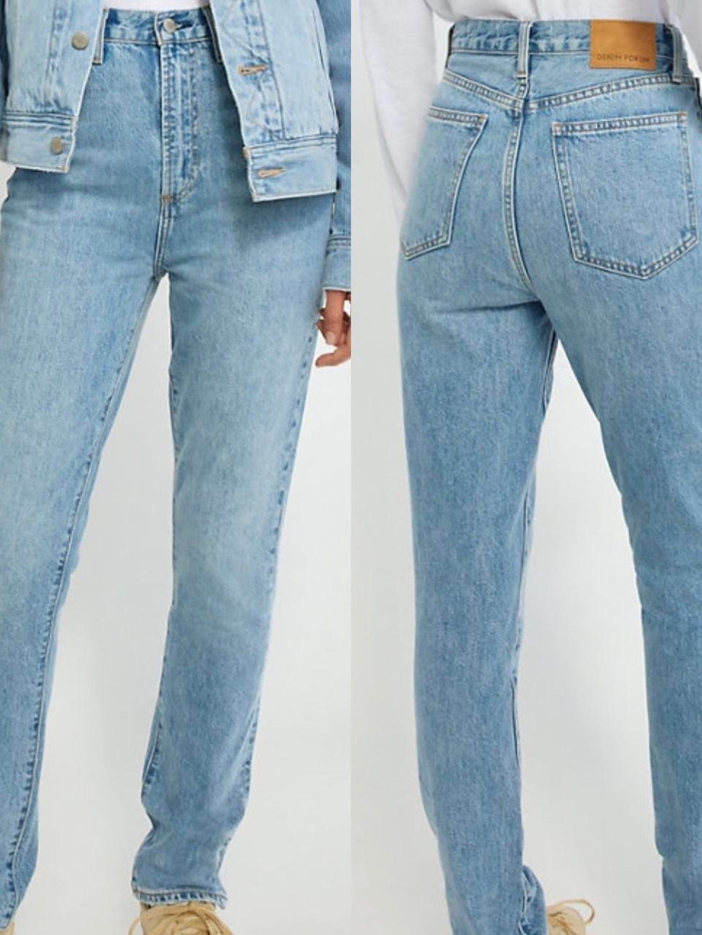 Denim Forum Nina Stovepipe Light Blue High-Waist Women's Jeans